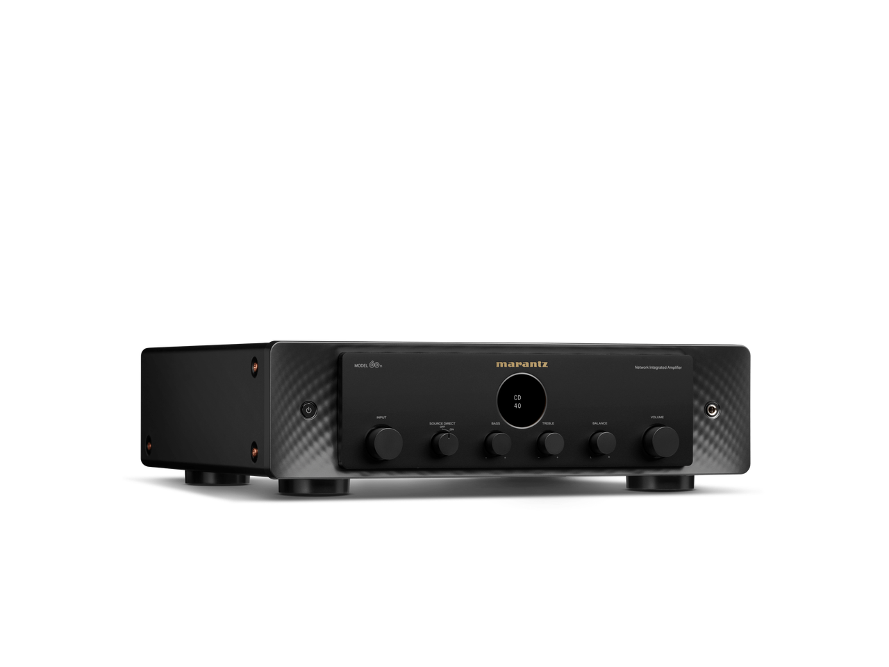 Close-up of Marantz Model 60N control knobs and display panel