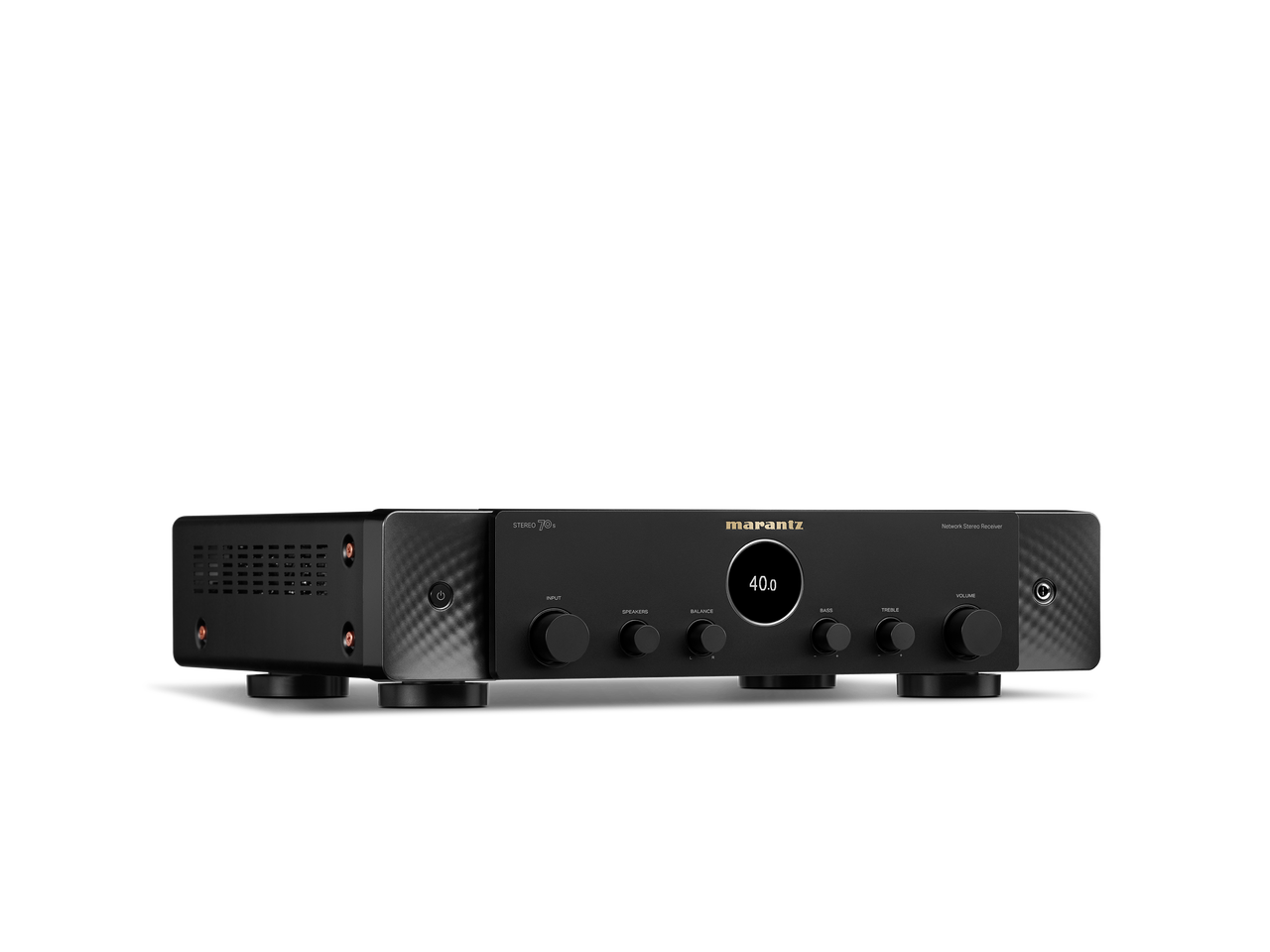 Close-up of Marantz Stereo 70s audio inputs and interface panel
