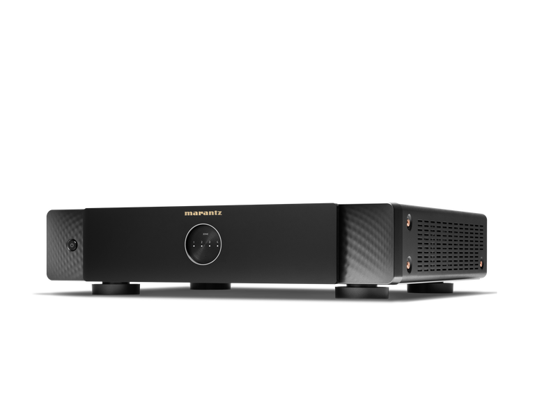 Side view of Marantz Model M4 with connectivity ports for home theater setup