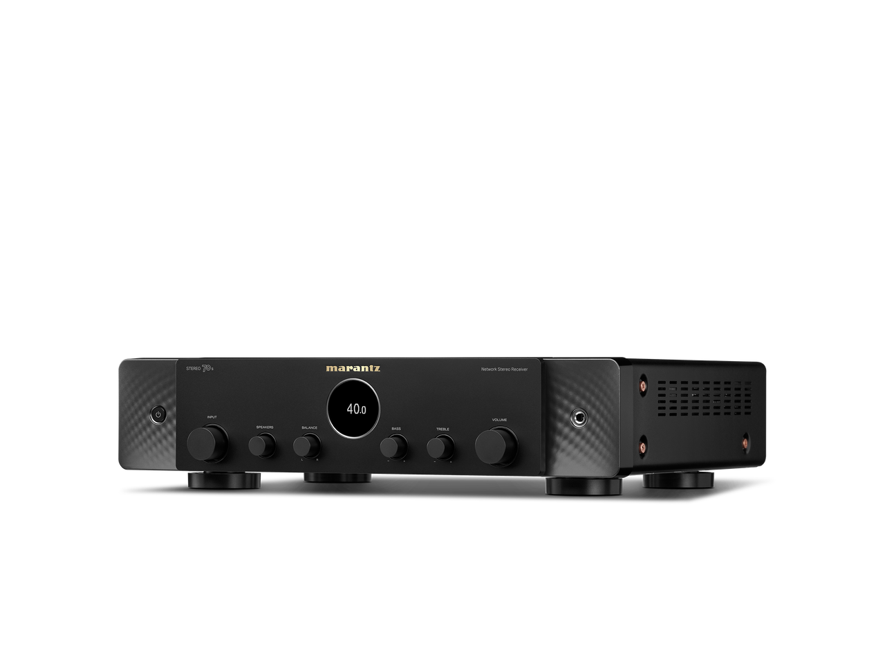 āSide view of Marantz Stereo 70s highlighting vintage design and control knobs.ā
