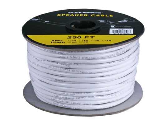 Access Series 12AWG CL2 Rated 2-Conductor Pure Bare Copper double insulated Speaker Wire, 250ft