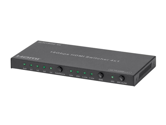 Blackbird 4K Pro 1x4 Ultra Slim HDMI Splitter, HDR, 4K@60Hz, HDCP 2.2