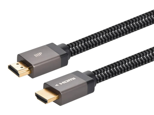 Monoprice 8K Certified Braided Ultra High Speed HDMI 2.1 Cable 3ft - 48Gbps Black