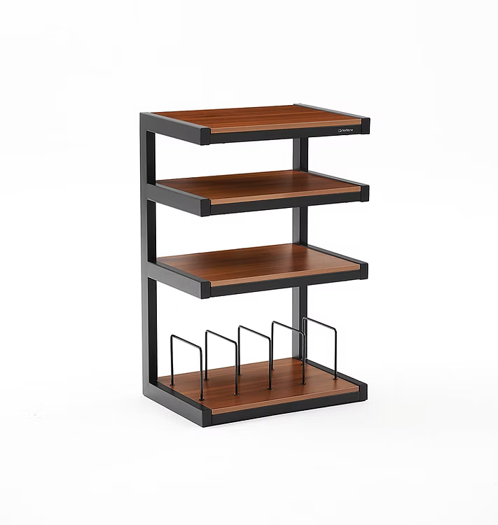 ESSE HIFI FURNITURE/BLACK SATIN / RED Glass /White OAK / Black Walnut
