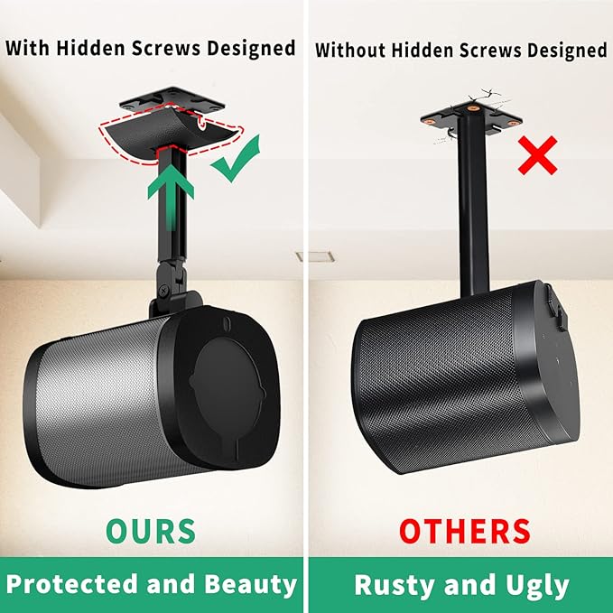 Adjustable Wall Mount and Ceiling Mount for Sonos One/One SL
