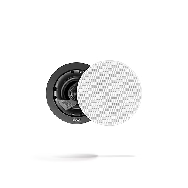 ELIPSON IN CEILING SPEAKER 1 TWEET + HP10 (4")  WHITE ULTRA SLIM MAGNETIC GRID (8 Ohm)