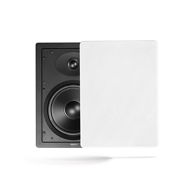ELIPSON IN WALL SPEAKER 1 TWEET + HP21 (8")  WHITE MAGNETIC GRID