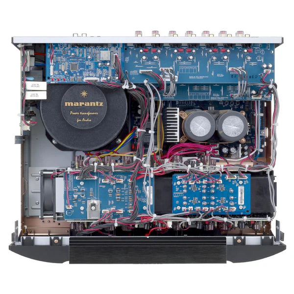 “Detailed back connections of Marantz MM8077 - 7 Channel Power Amplifier for home audio systems”
