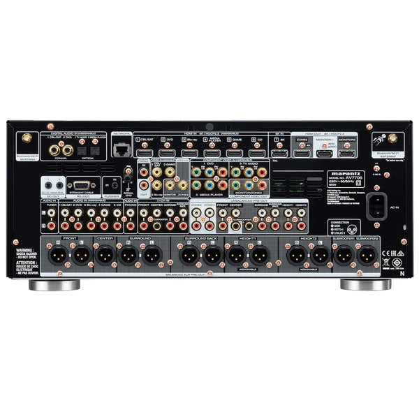 Dual subwoofer outputs for smooth bass on Marantz AV7706