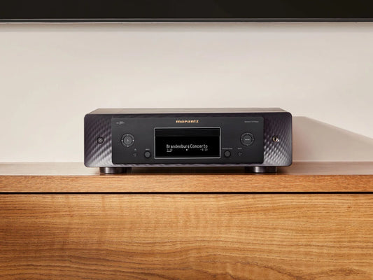 Front view of Marantz CD-50n showing display and control buttons