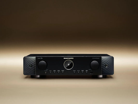  Front view of Marantz Cinema 70s Receiver showing display and control knobs