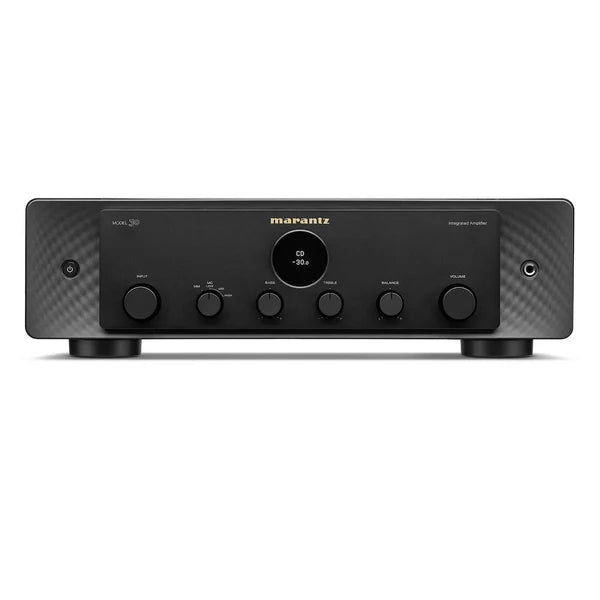 Front view of Marantz Model 30 Integrated Amplifier showing controls and design 