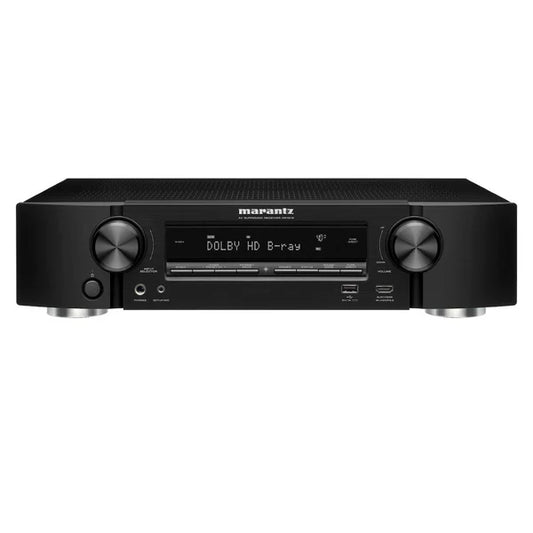 Front view of Marantz NR1510 AV receiver slim design 