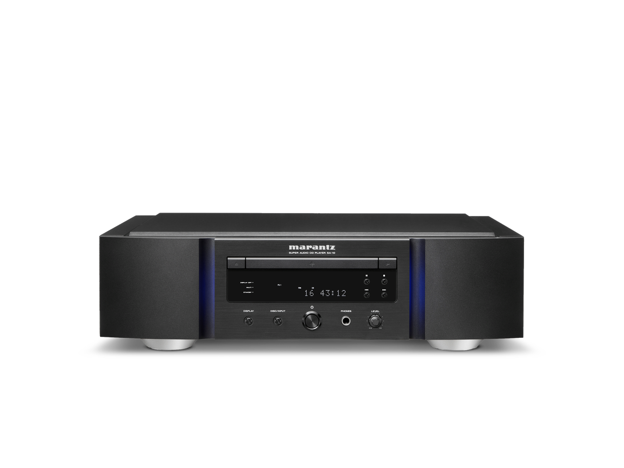 Front view of Marantz SA-10 SACD player with sleek metal panel