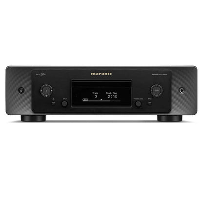 “Front view of  SACD 30n network SACD player with display and buttons”