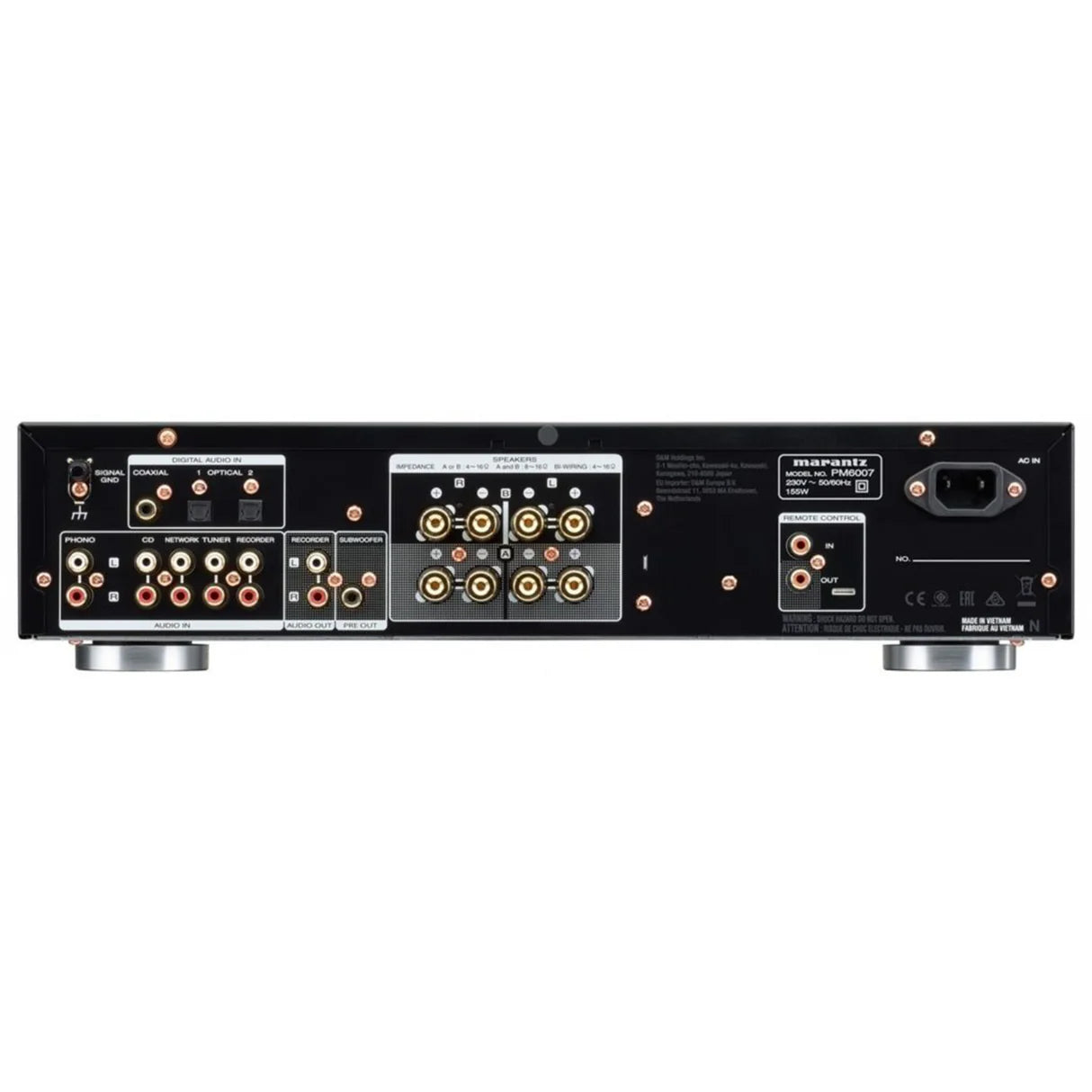 Hi-Fi amplifier rear ports connections