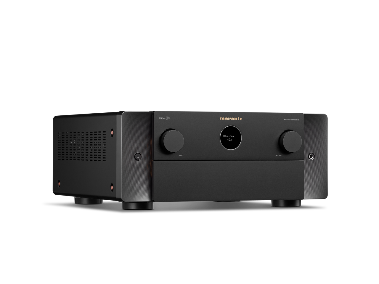 Side angle of Marantz AV-8805 showing ventilation and sleek design.