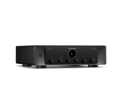 Side view of Marantz Model 50 amplifier highlighting elegant design and build quality