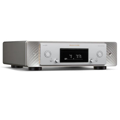 “Side view of Marantz SACD 30n, grey SACD player, showing ports and premium finish”