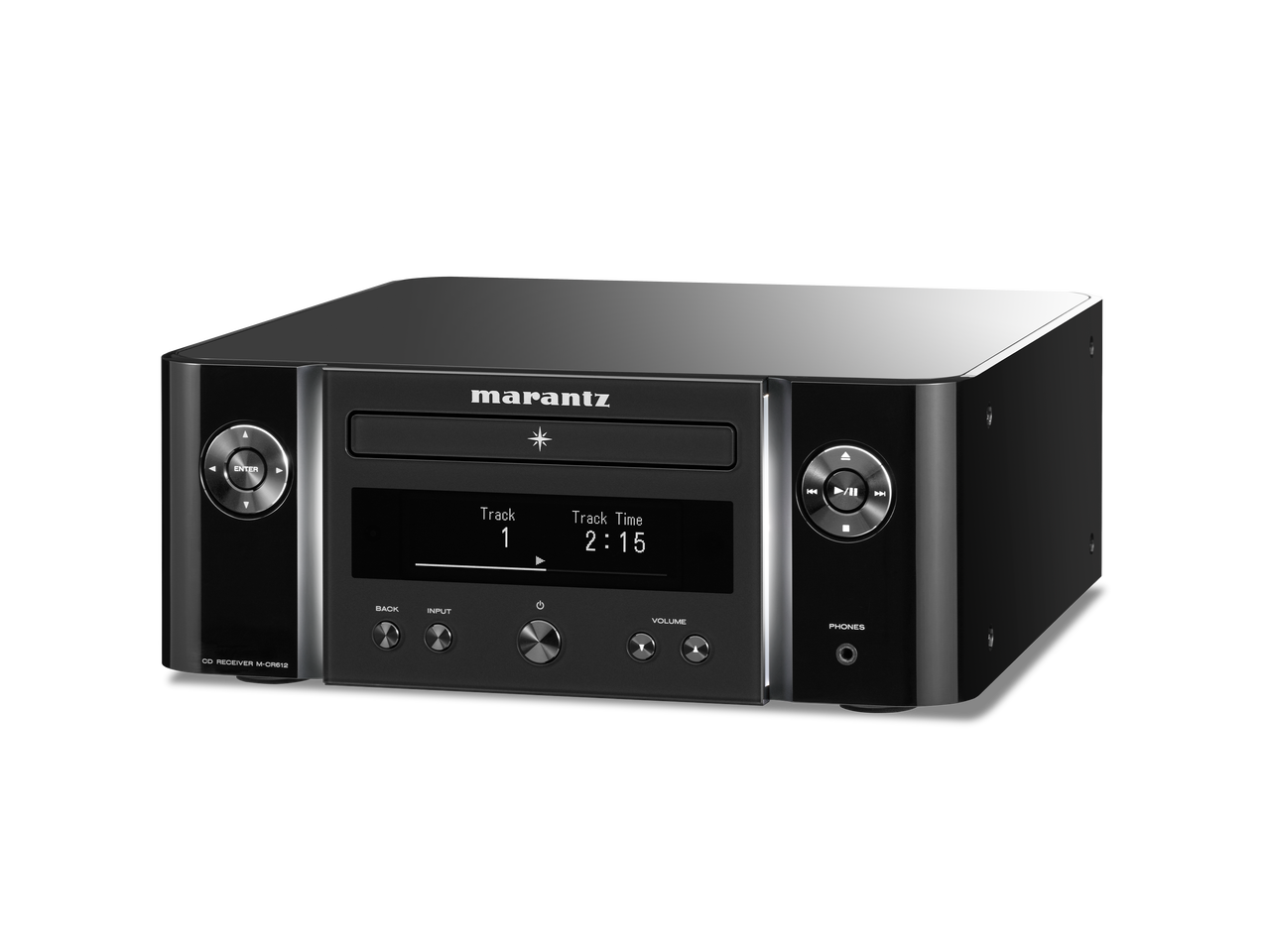 marantz m-cr 612 back panel showing speaker and input connections